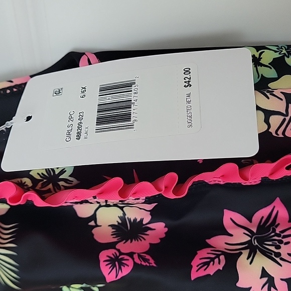 Girls 2 Piece Hurley Tankini Tropical Size S 6/6X NWT - Picture 3 of 6